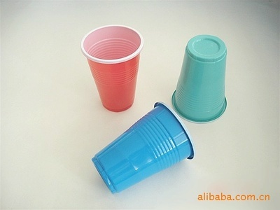 【一次性塑料杯 250ML 雙色杯 透明杯】價格,廠家,圖片,塑料杯,臺州市中藍紙塑業-